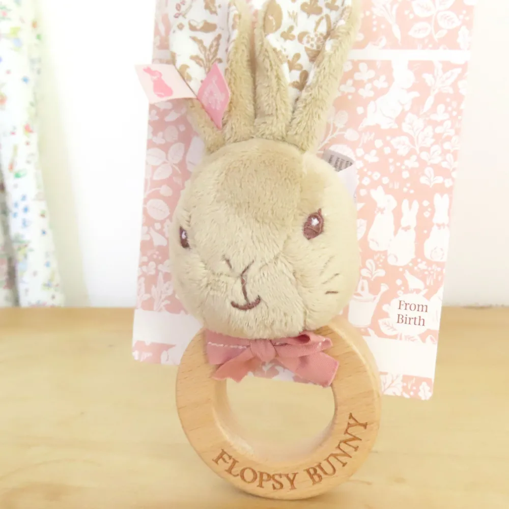 Cottontails Baby Bunnies For Babies | Comforters & Rattles*Beatrix Potter Flopsy Bunny Ring Rattle