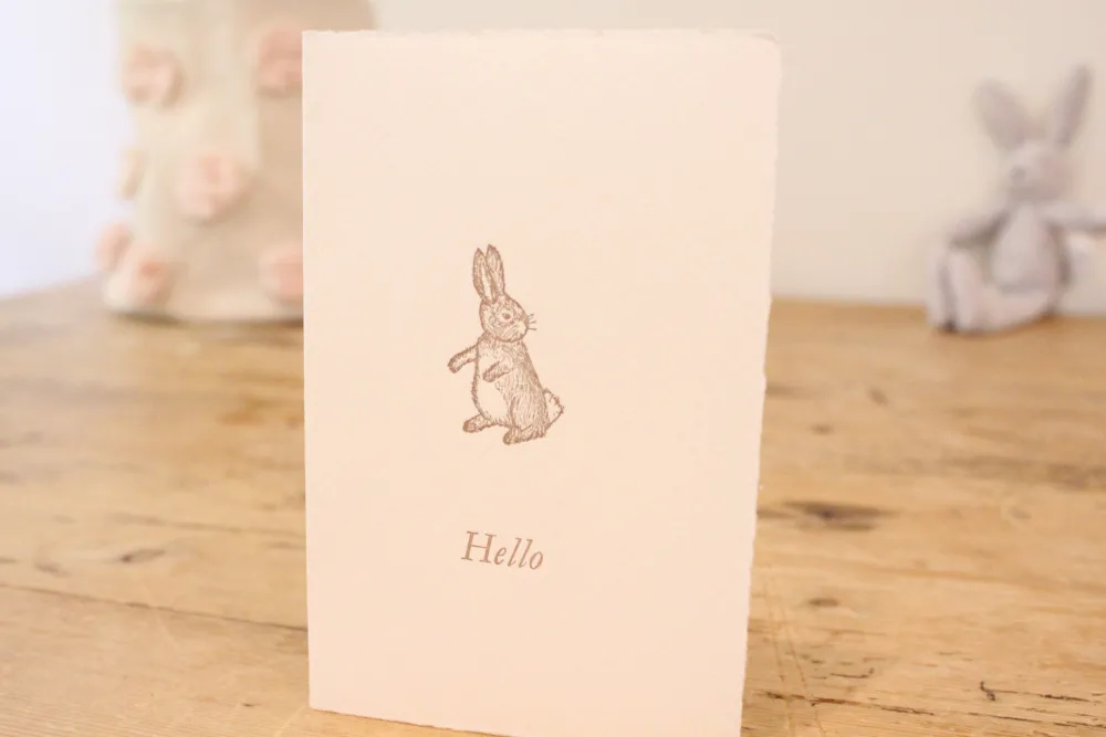Cottontails Baby Bunny Cards & Stationery | Cards*Cottontails handmade card - Hello