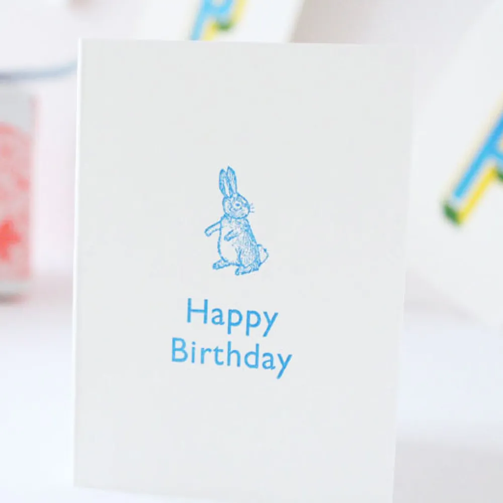 Cottontails Baby Cards | Bunny Cards & Stationery*Cottontails Happy Birthday - Blue