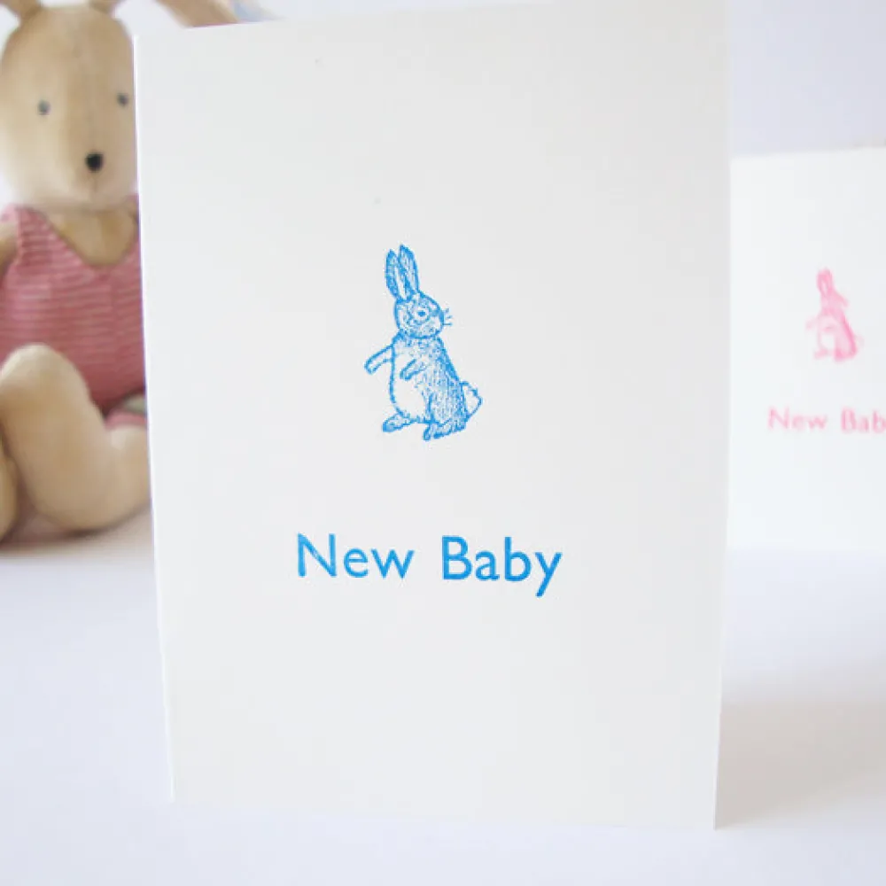 Cottontails Baby Cards | Bunny Cards & Stationery*Cottontails New Baby card - blue