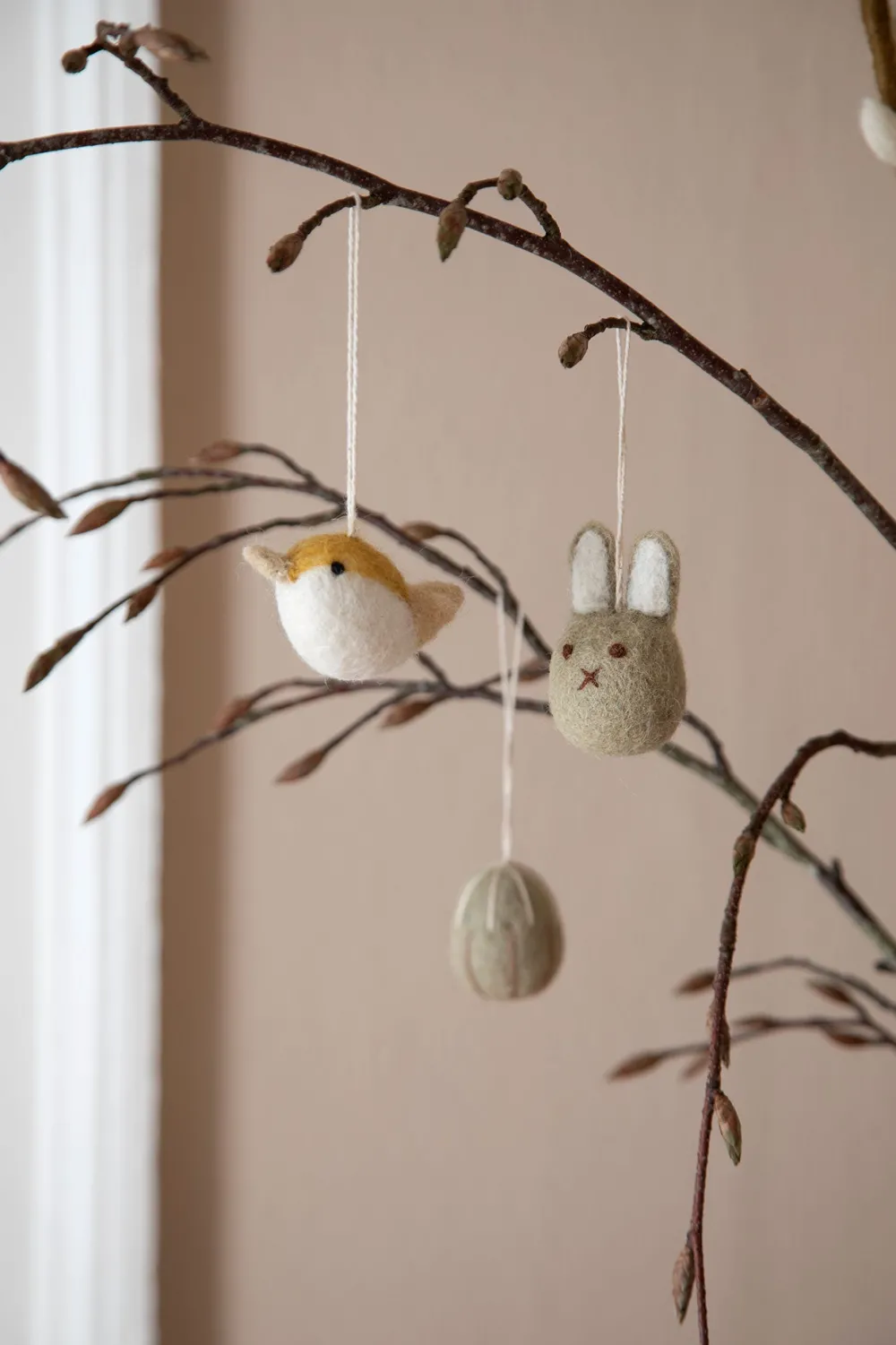 Cottontails Baby Handmade Felt*En Gry & Sif - handmade trio of birds