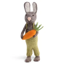 Cottontails Baby Soft Toy Bunnies | Handmade Felt*En Gry & Sif little grey hare - romper & carrot