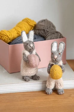 Cottontails Baby Felt Bunnies | Handmade Felt*En Gry & Sif little grey rabbit - lavender egg