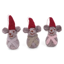 Cottontails Baby Handmade Felt*En Gry & Sif trio of mouse babies