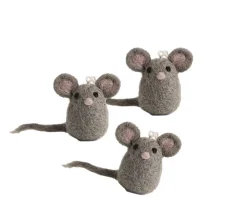 Cottontails Baby Handmade Felt*En Gry & Sif trio of tiny mice