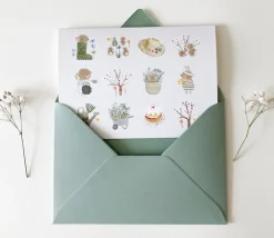 Cottontails Baby Stickers & Stationery | Cards*Handmade Card & Stickers - Spring Bunnies