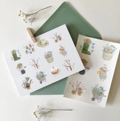 Cottontails Baby Stickers & Stationery | Cards*Handmade Card & Stickers - Spring Bunnies