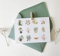 Cottontails Baby Stickers & Stationery | Cards*Handmade Card & Stickers - Spring Bunnies