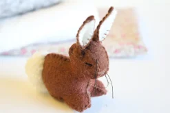 Cottontails Baby Felt Bunnies | Soft Toy Bunnies*Handmade little felt rabbit - brown