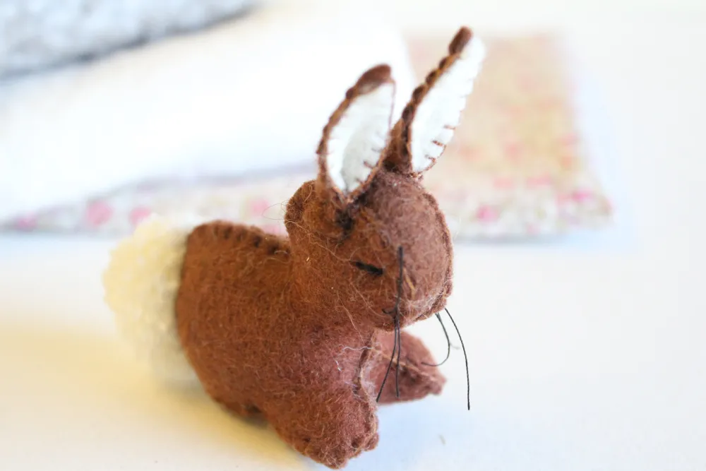 Cottontails Baby Felt Bunnies | Soft Toy Bunnies*Handmade little felt rabbit - brown