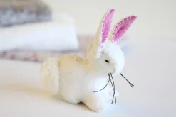 Cottontails Baby Felt Bunnies | Soft Toy Bunnies*Handmade little felt rabbit - white
