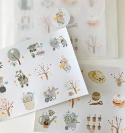 Cottontails Baby Stickers & Stationery | Craft & Stickers*Handmade Paper Stickers - Spring