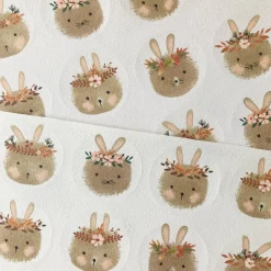 Cottontails Baby Stickers & Stationery | Craft & Stickers*Handmade Paper Stickers - Bunny Heads