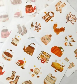Cottontails Baby Stickers & Stationery | Craft & Stickers*Handmade Paper Stickers - Autumn