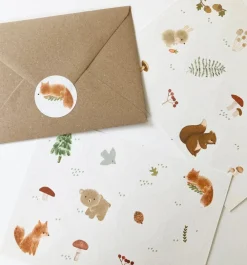 Cottontails Baby Stickers & Stationery | Craft & Stickers*Handmade Paper stickers - White Woodland