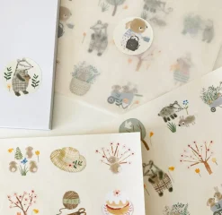Cottontails Baby Stickers & Stationery | Craft & Stickers*Handmade Paper Stickers - Spring