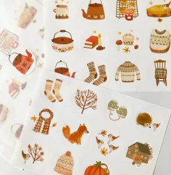 Cottontails Baby Stickers & Stationery | Craft & Stickers*Handmade Paper Stickers - Autumn