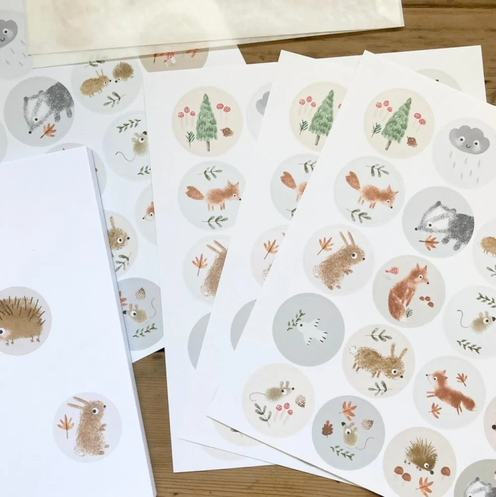 Cottontails Baby Stickers & Stationery | Craft & Stickers*Handmade Paper Stickers - Little Animals