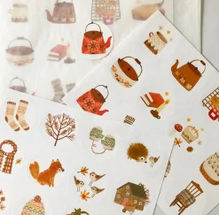 Cottontails Baby Stickers & Stationery | Craft & Stickers*Handmade Paper Stickers - Autumn
