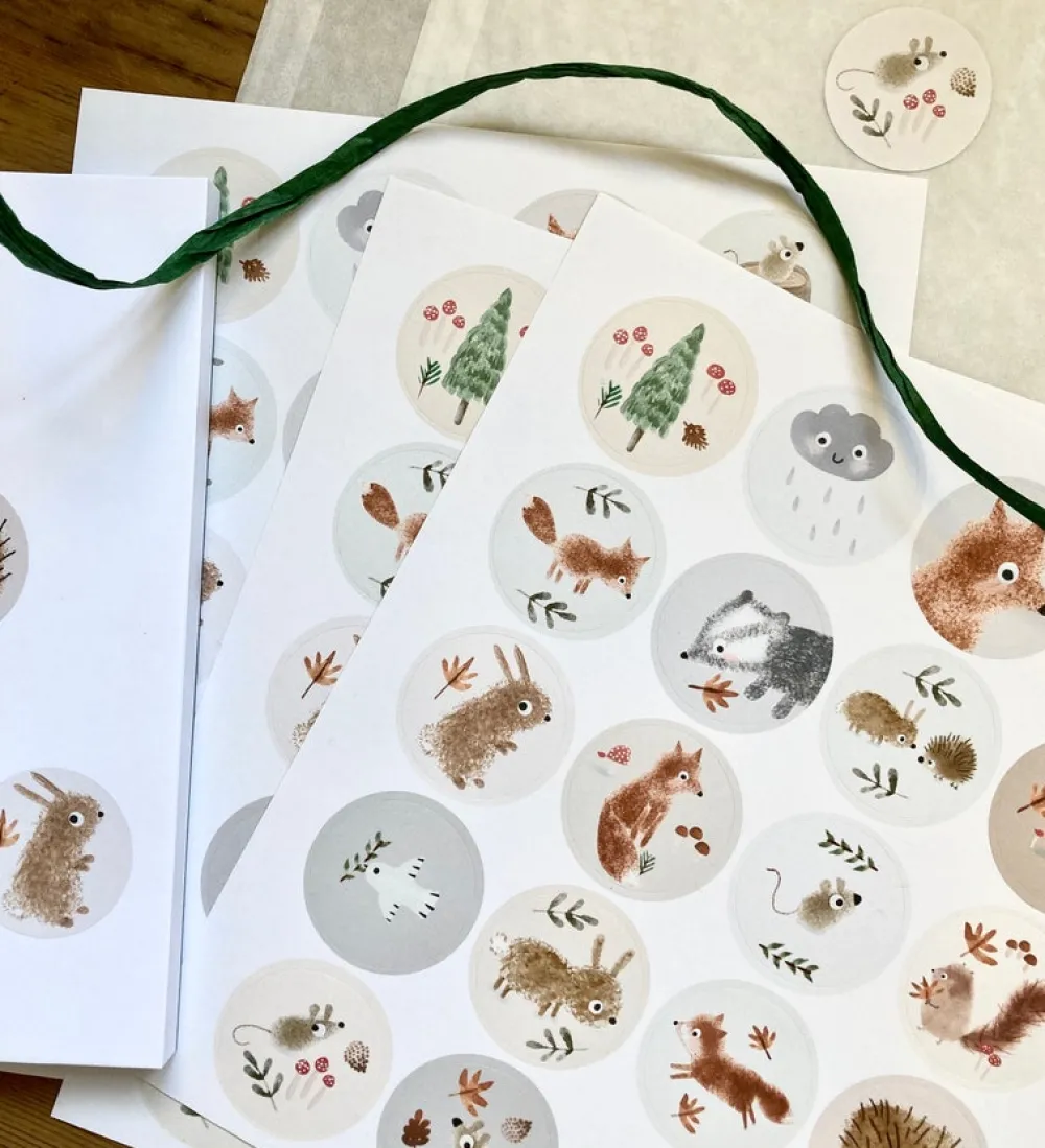 Cottontails Baby Stickers & Stationery | Craft & Stickers*Handmade Paper Stickers - Little Animals