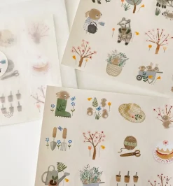 Cottontails Baby Stickers & Stationery | Craft & Stickers*Handmade Paper Stickers - Spring