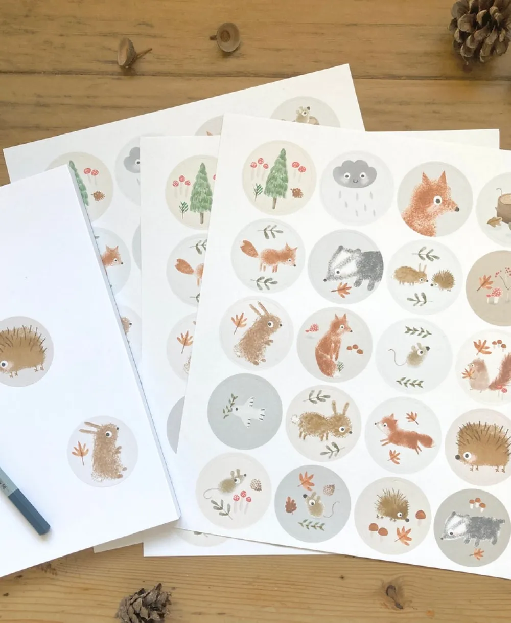Cottontails Baby Stickers & Stationery | Craft & Stickers*Handmade Paper Stickers - Little Animals