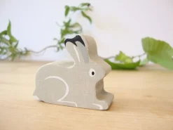 Cottontails Baby Wooden Bunnies | Wooden Toys*Little wooden woodland animal - snow hare