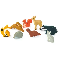 Cottontails Baby Wooden Bunnies | Wooden Toys*Little wooden woodland animal - grey rabbit