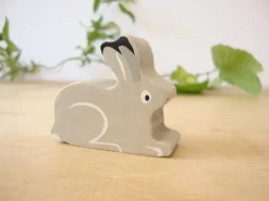 Cottontails Baby Wooden Bunnies | Wooden Toys*Little wooden woodland animal - snow hare