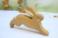 Cottontails Baby Wooden Bunnies | Wooden Toys*Little wooden woodland animal - leaping hare