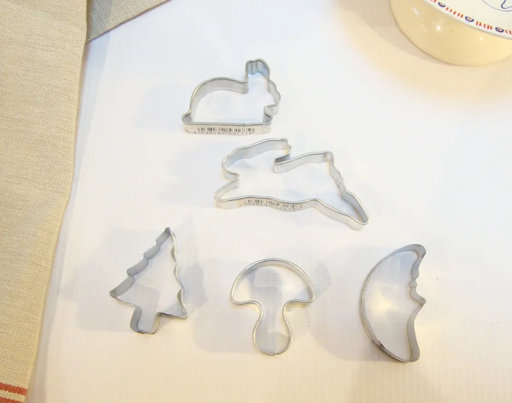 Cottontails Baby Little Kitchen | Bunny Baking*Mini biscuit cutters - bunnies / toadstool / tree / moon