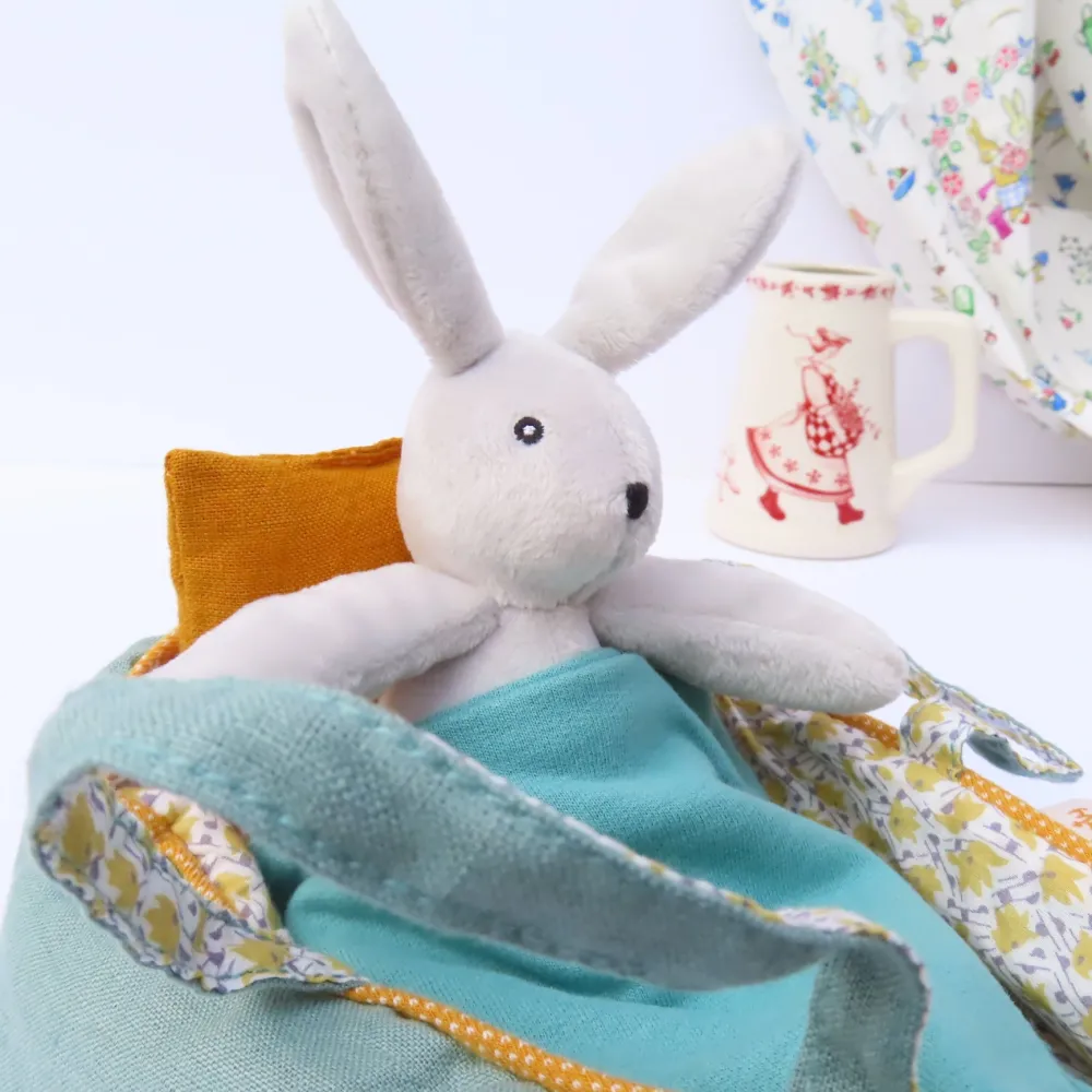 Cottontails Baby Baby Soft Toys | Soft Toys*Moulin Roty Bunny in a Carry Cot