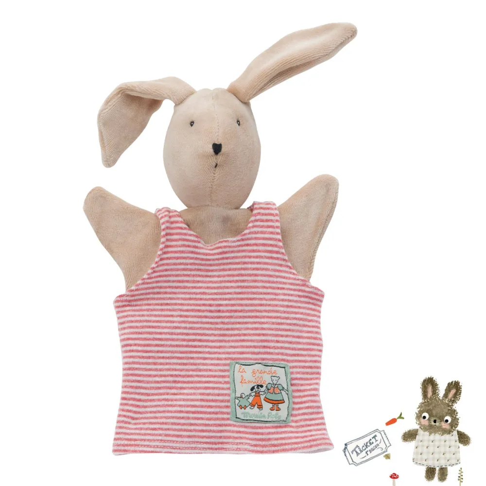Cottontails Baby Bunnies For Babies | Puppets & Theatre*Moulin Roty hand puppet - Sylvain Rabbit