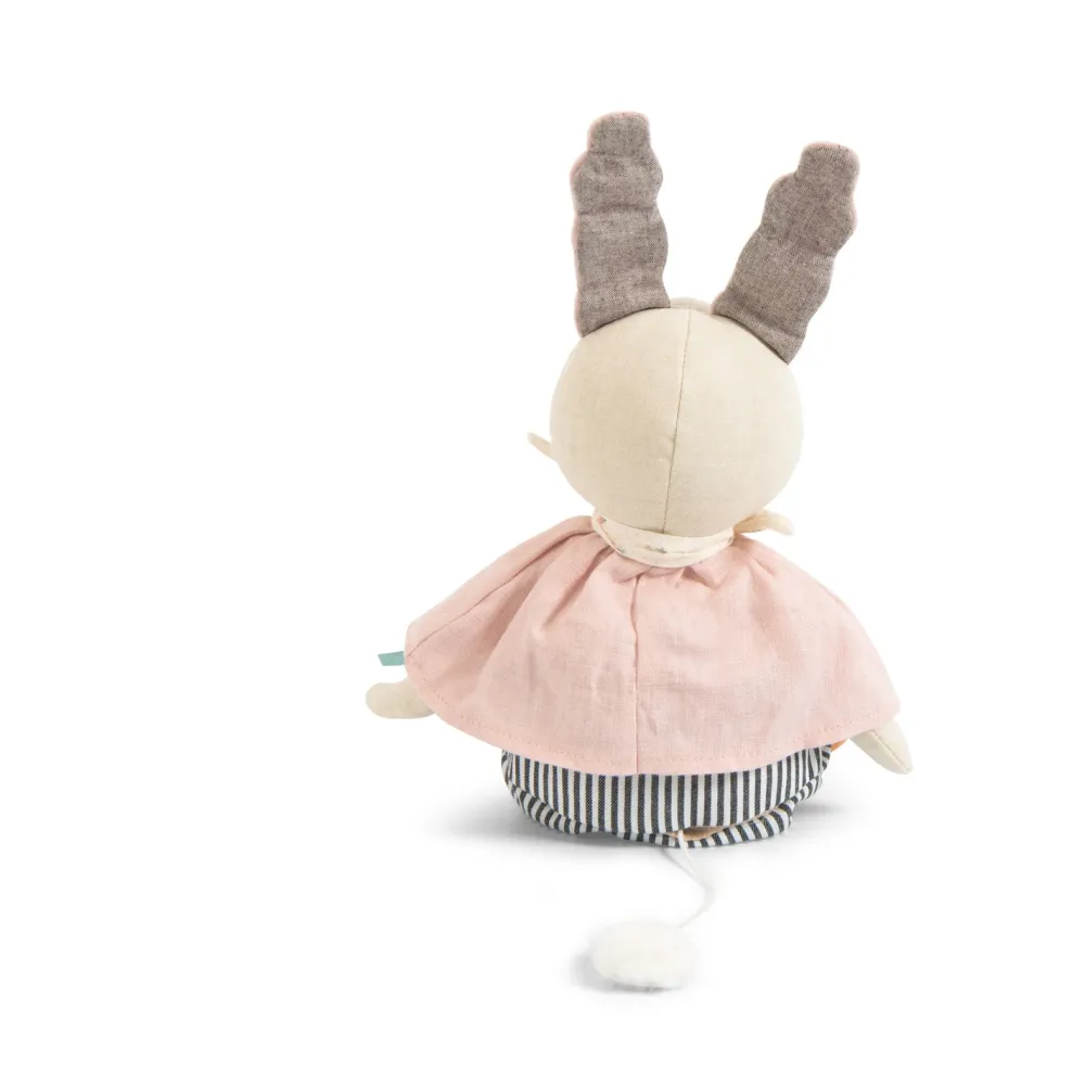 Cottontails Baby Bunnies For Babies | Musical & Activity*Moulin Roty musical linen rabbit