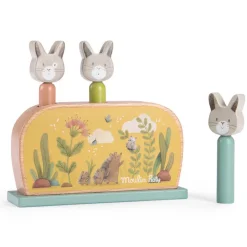 Cottontails Baby Wooden Bunnies | Wooden Toys*Moulin Roty Three Rabbits Wooden Pop-up Toy