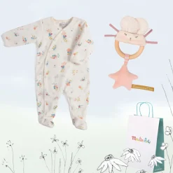 Cottontails Baby Handpicked Gift Sets | Clothing & Nursery*New Baby Gift Set - pretty sleep suit & mouse rattle