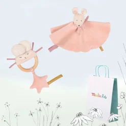 Cottontails Baby Handpicked Gift Sets | Comforters & Rattles*New Baby Gift Set - two pink mice