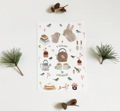 Cottontails Baby Cards | Bunny Cards & Stationery*Postcard & Envelope - Bunny Teatime