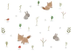 Cottontails Baby Cards | Bunny Cards & Stationery*Postcard & Envelope - Fox & Bunny Woodland