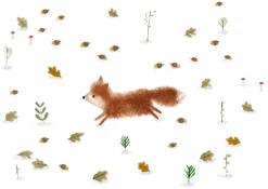Cottontails Baby Cards*Postcard & Envelope - Jumping Fox