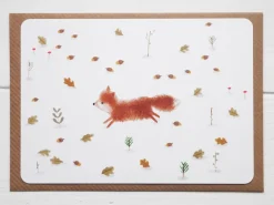 Cottontails Baby Cards*Postcard & Envelope - Jumping Fox