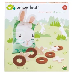Cottontails Baby Wooden Bunnies | Wooden Toys*Tender Leaf Wooden Toy - Bunny Tic Tac Toe