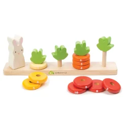 Cottontails Baby Wooden Bunnies | Wooden Toys*Tender Leaf Wooden Toy - Counting Carrots