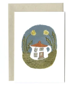 Cottontails Baby Cards*Tiny Tea Pot House Card