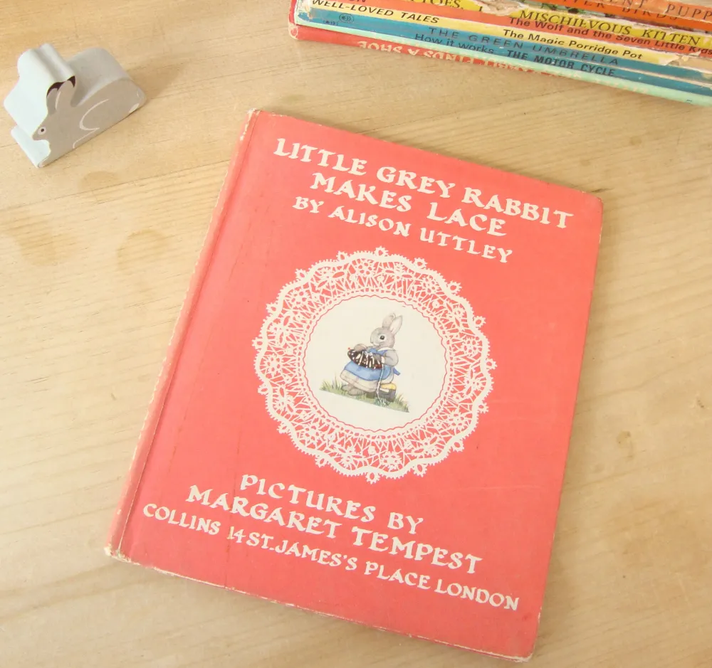 Cottontails Baby Vintage | Vintage Bunnies*VINTAGE book - Little Grey Rabbit Makes Lace (1962)