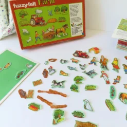 Cottontails Baby Vintage*VINTAGE Fuzzy-Felt play set - Farm