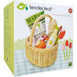 Cottontails Baby Little Kitchen | Wooden Toys*Wicker Shopping Basket
