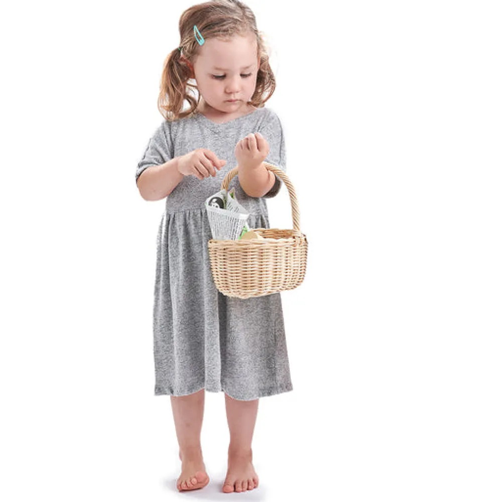 Cottontails Baby Little Kitchen | Wooden Toys*Wicker Shopping Basket
